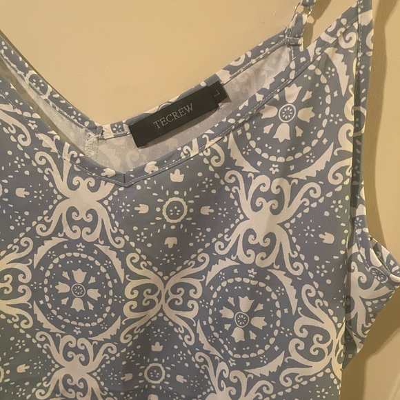 Tecrew blue and white printed tank.  Good condition. Size medium. - Picture 2 of 3